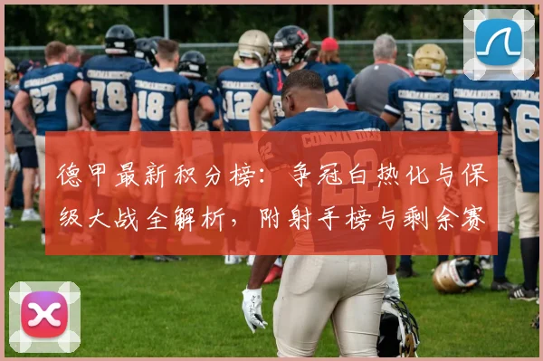 德甲最新积分榜：争冠白热化与保级大战全解析，附射手榜与剩余赛程